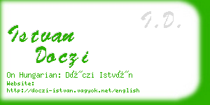 istvan doczi business card